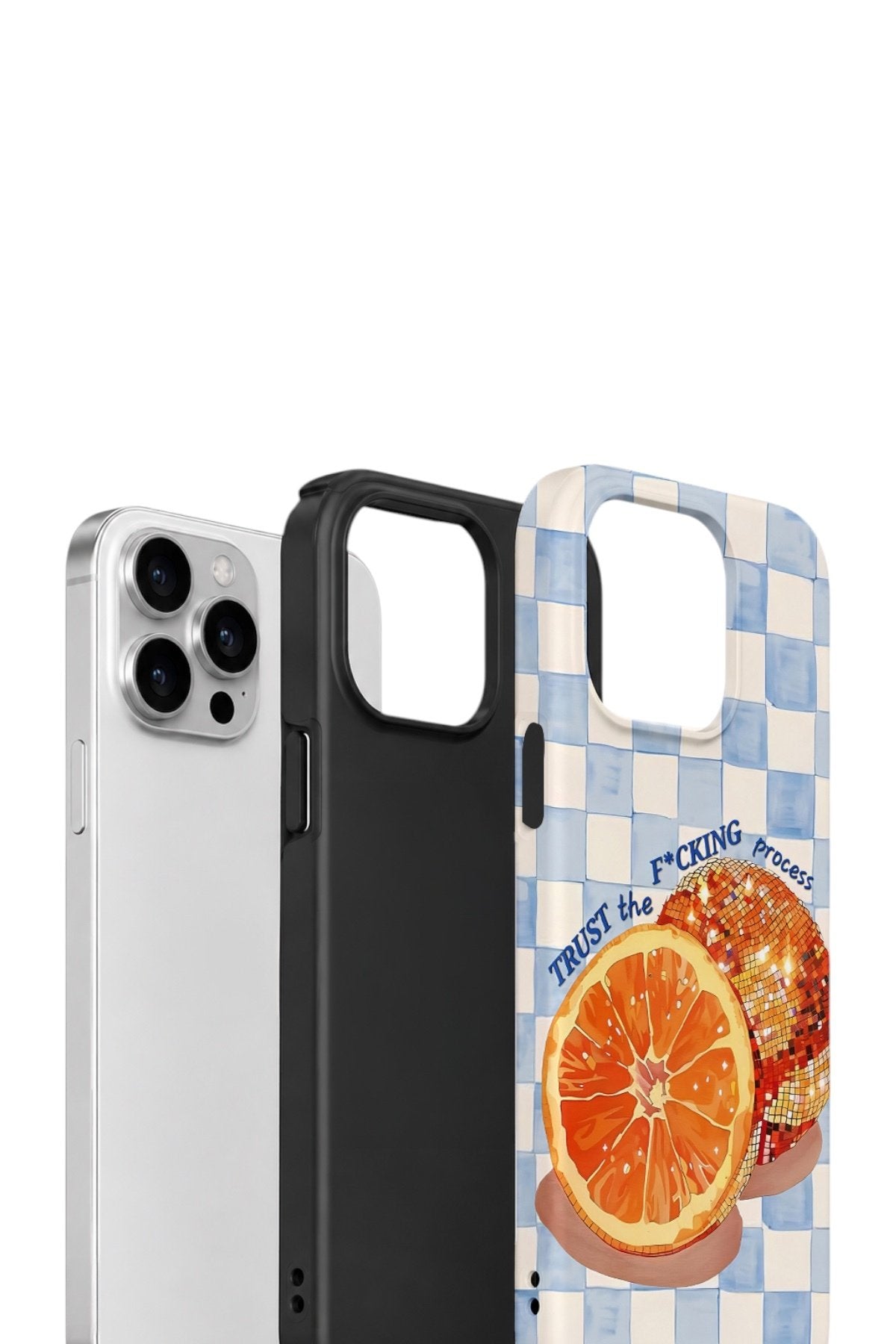 iPhone 15 Pro Vorian Çift Katmanlı Kılıf Orange Press Collage
