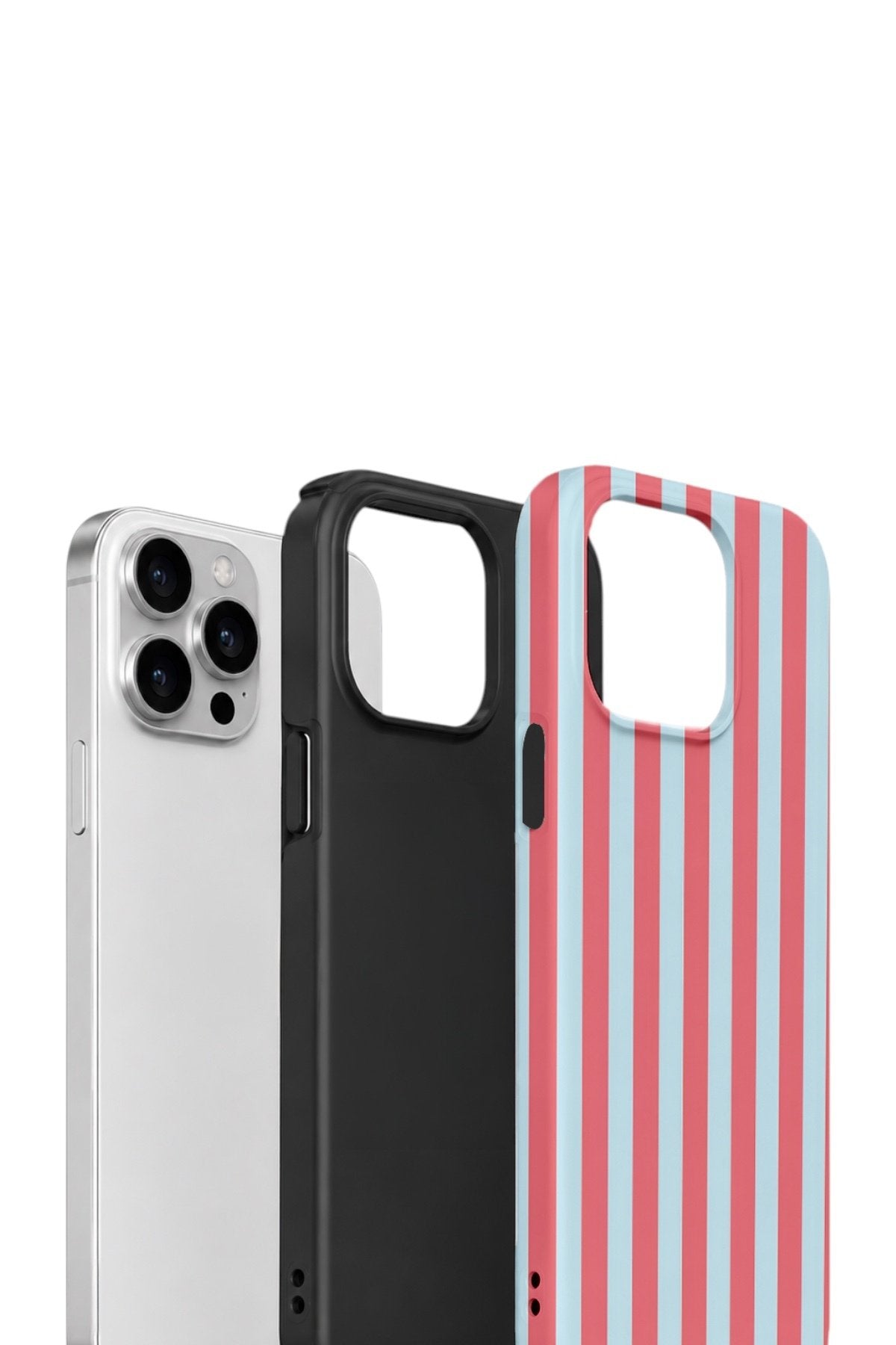 iPhone 14 Pro Max Vorian Çift Katmanlı Kılıf Poolside Candy Stripe