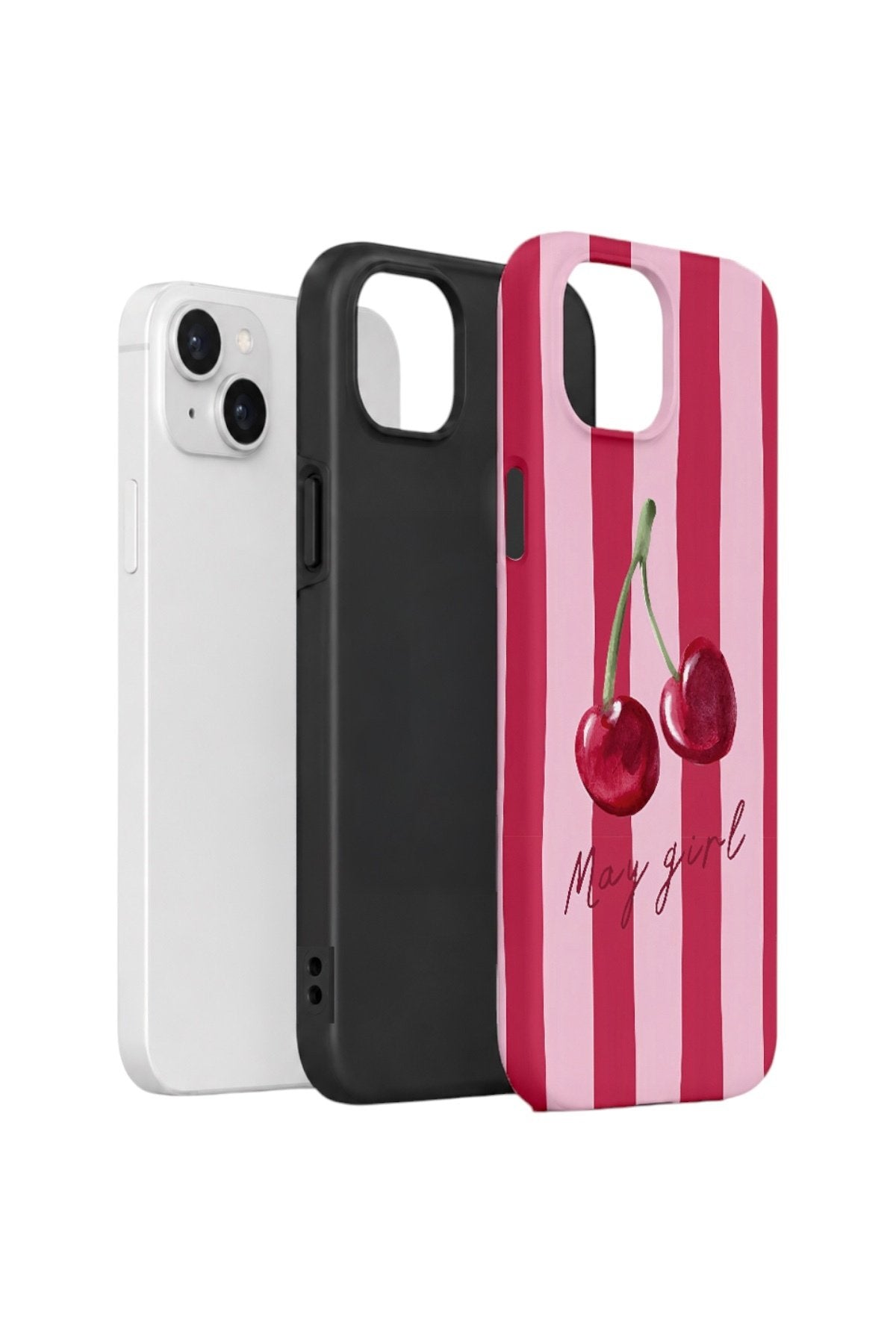 iPhone 14 Vorian Çift Katmanlı Kılıf Cherry Girl