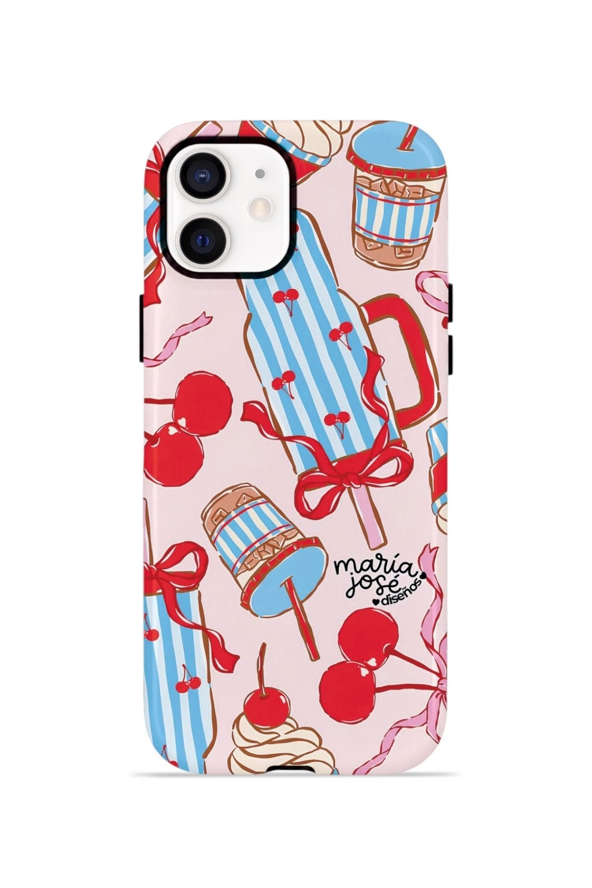 iPhone 12 Vorian Çift Katmanlı Kılıf Dolce Cherry Picnic