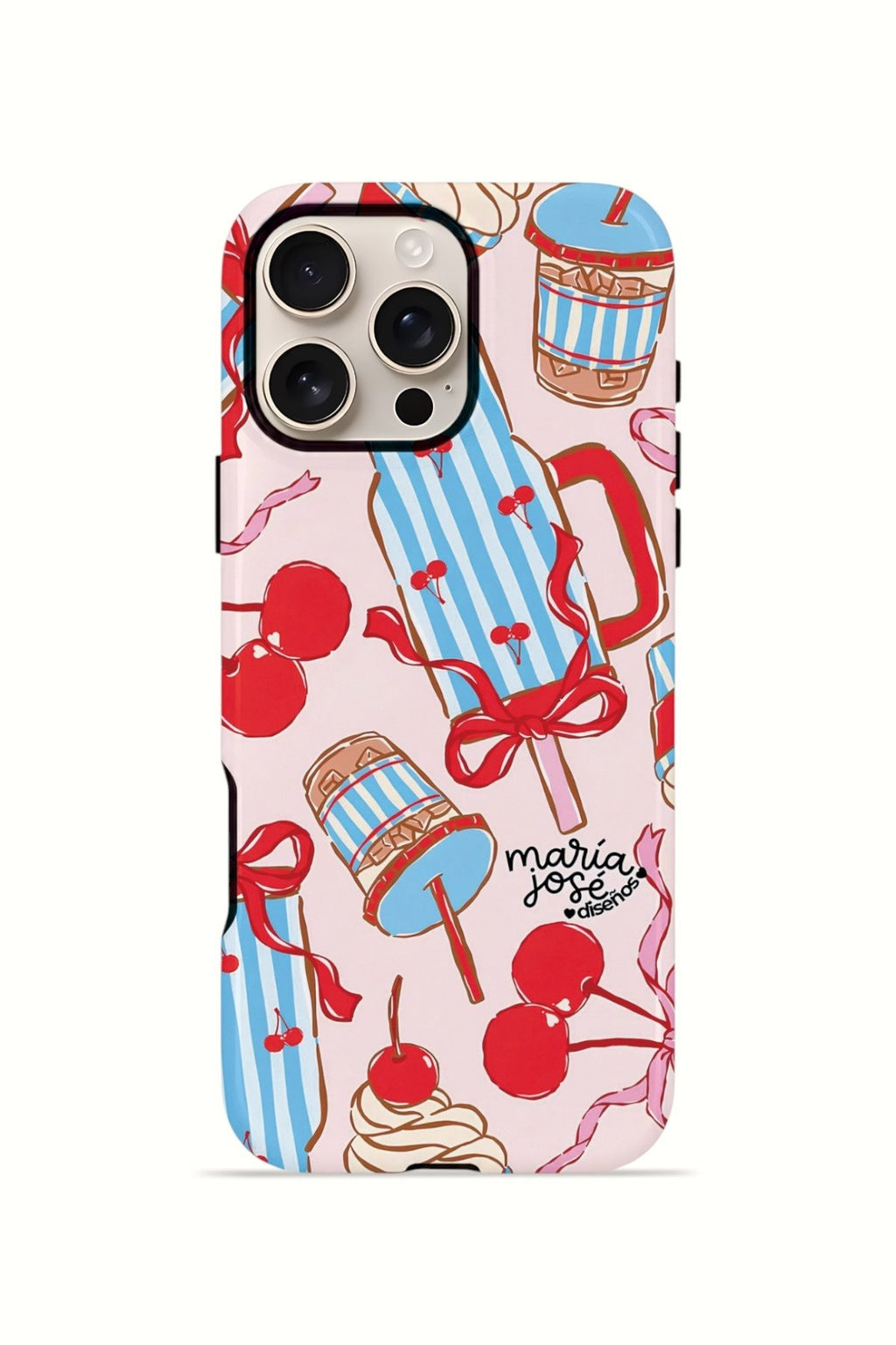iPhone 16 Pro Max Vorian Çift Katmanlı Kılıf Dolce Cherry Picnic