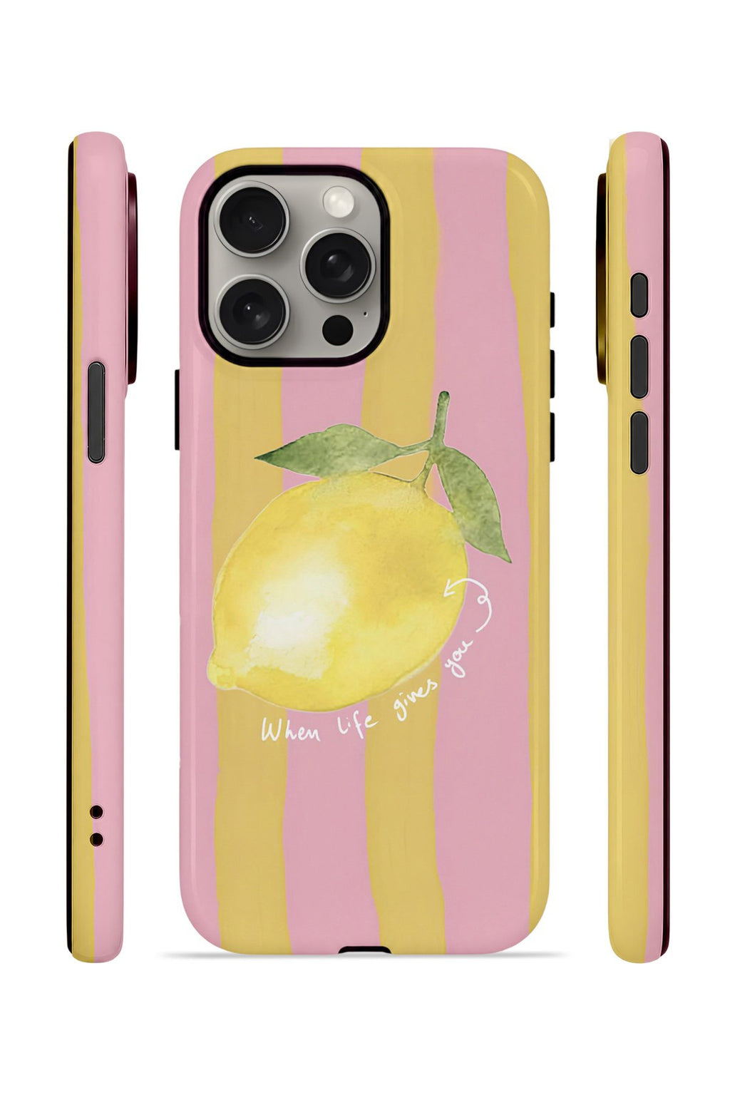 iPhone 15 Pro Vorian Çift Katmanlı Kılıf Pink Lemon Muse
