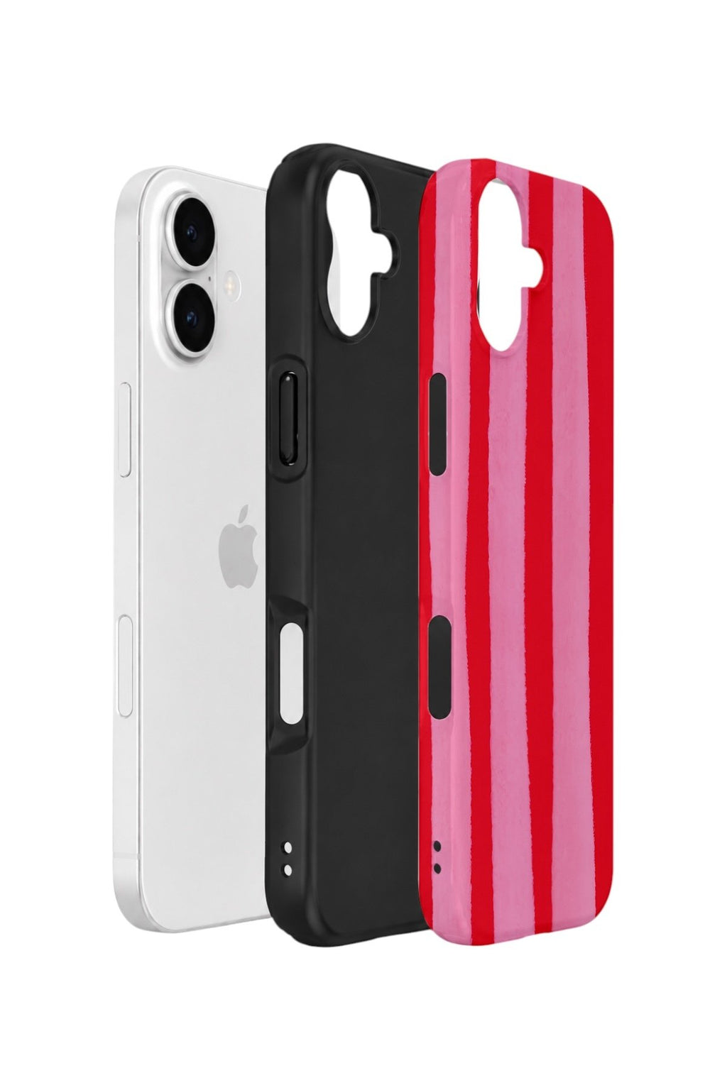 iPhone 17 Vorian Çift Katmanlı Kılıf Raspberry Bold Stripe