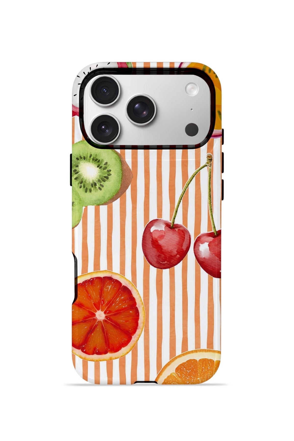 iPhone 17 Pro Max Vorian Çift Katmanlı Kılıf Tutti Frutti Stripe