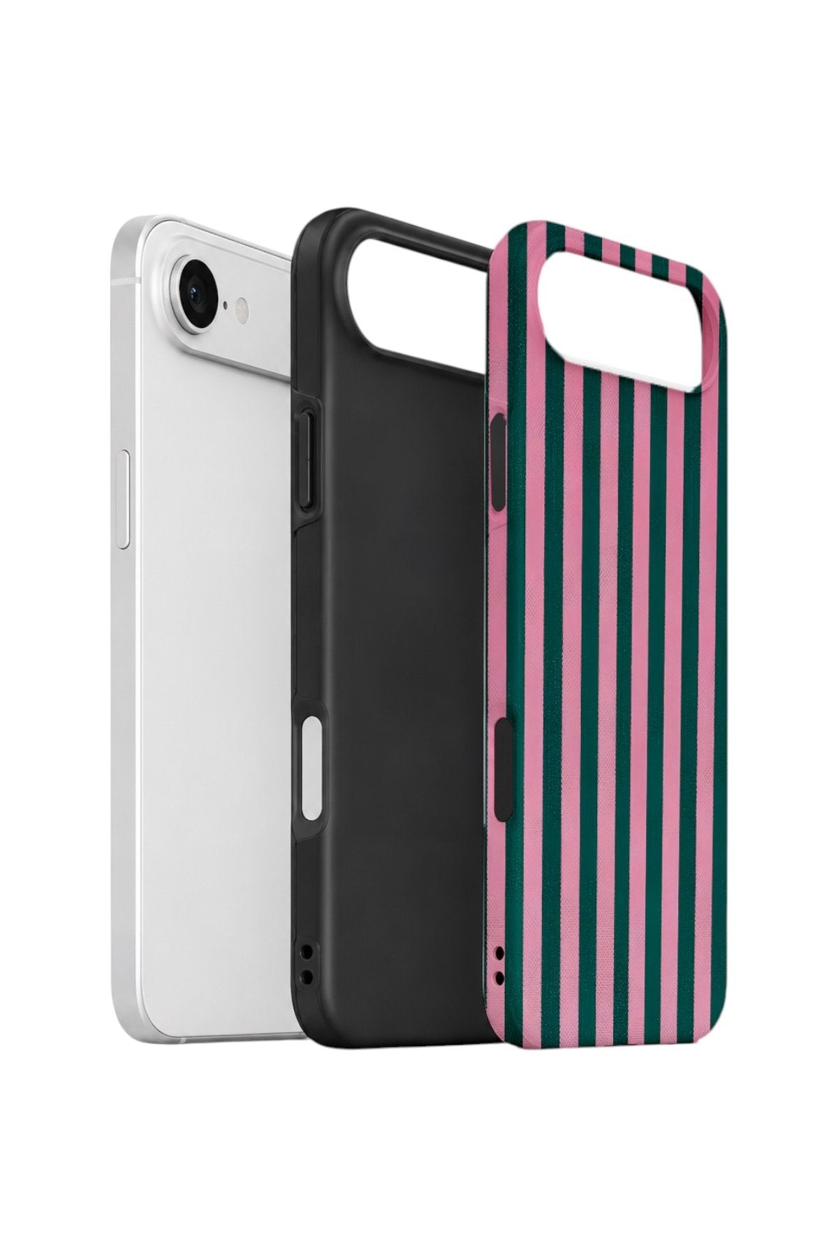 iPhone 17 Air Vorian Çift Katmanlı Kılıf Pink Navy Cabana