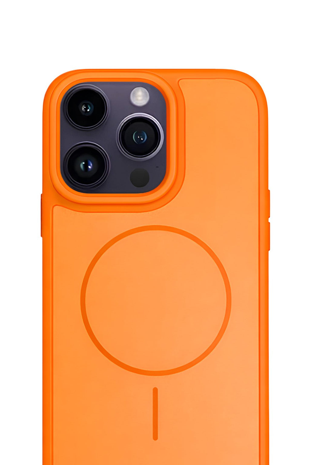 iPhone 14 Pro 6.1" Premium Soft Magsafe Silikon Kılıf Turuncu