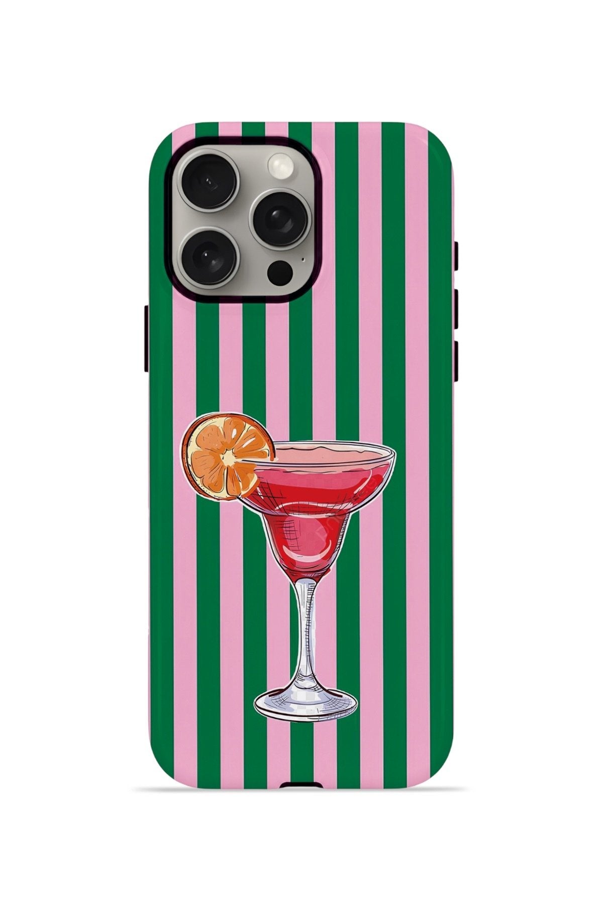 iPhone 15 Pro Vorian Çift Katmanlı MagSafe Kılıf Pink Citrus Cocktail