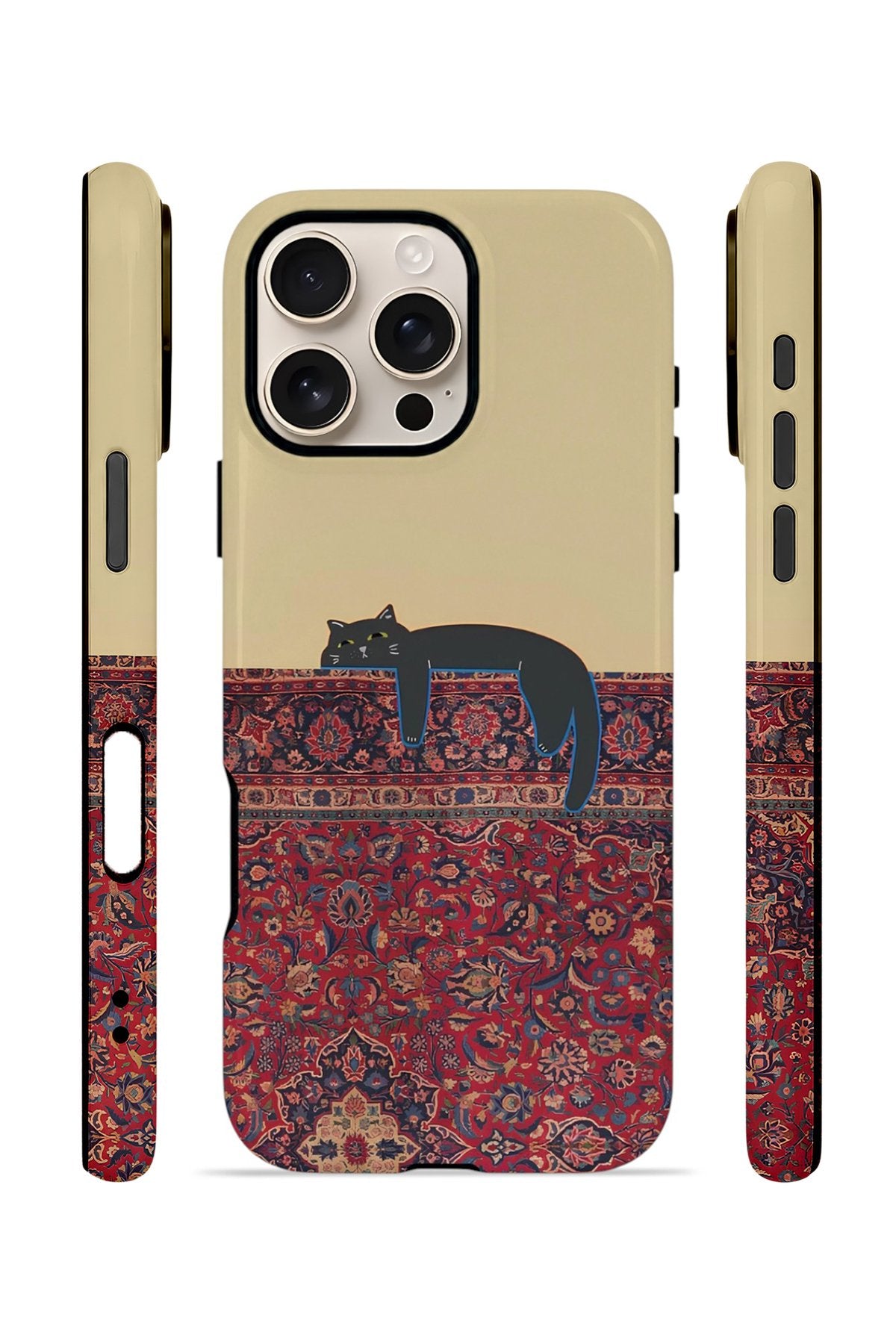 iPhone 16 Pro Max Vorian Çift Katmanlı Kılıf Persian Cat Lounge