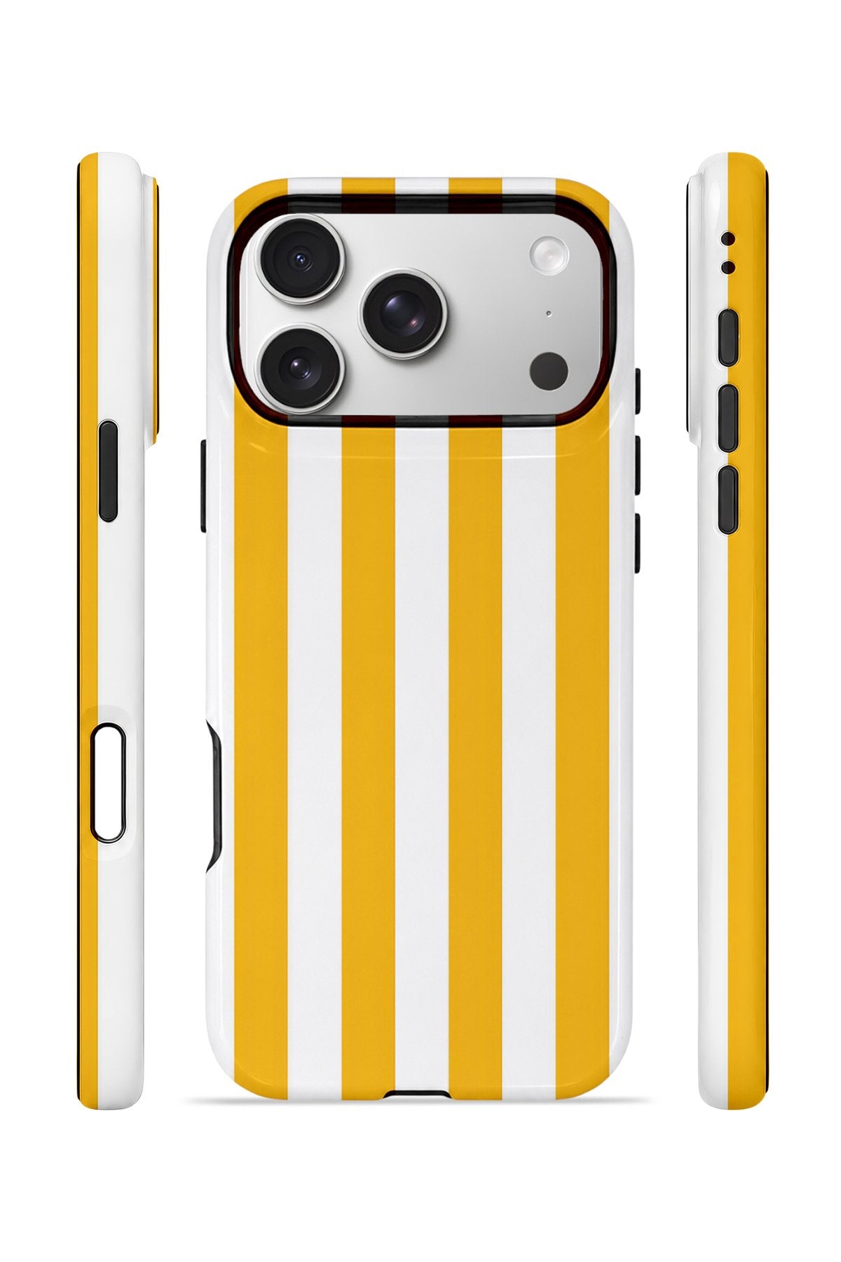 iPhone 17 Pro Max Vorian Çift Katmanlı MagSafe Kılıf Golden Riviera Stripe