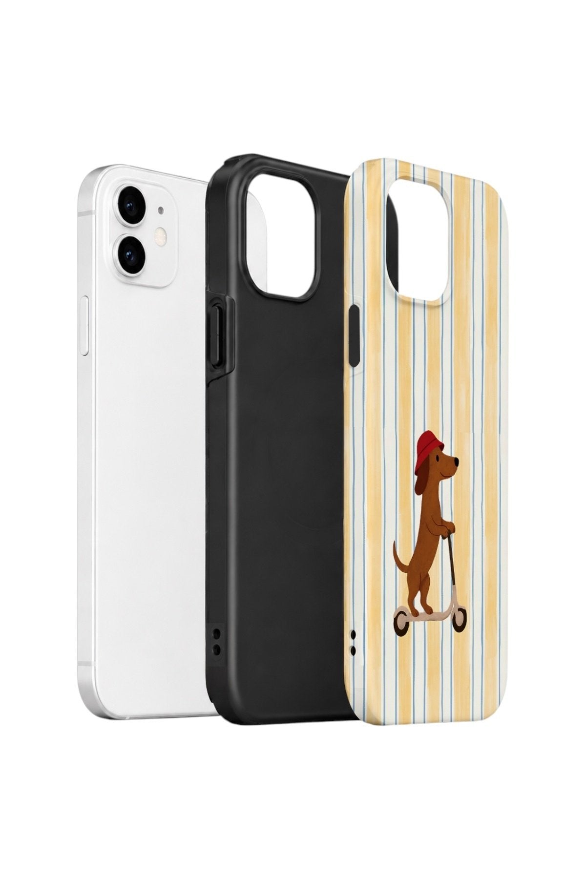 iPhone 12 Vorian Çift Katmanlı Kılıf Dachshund Riviera