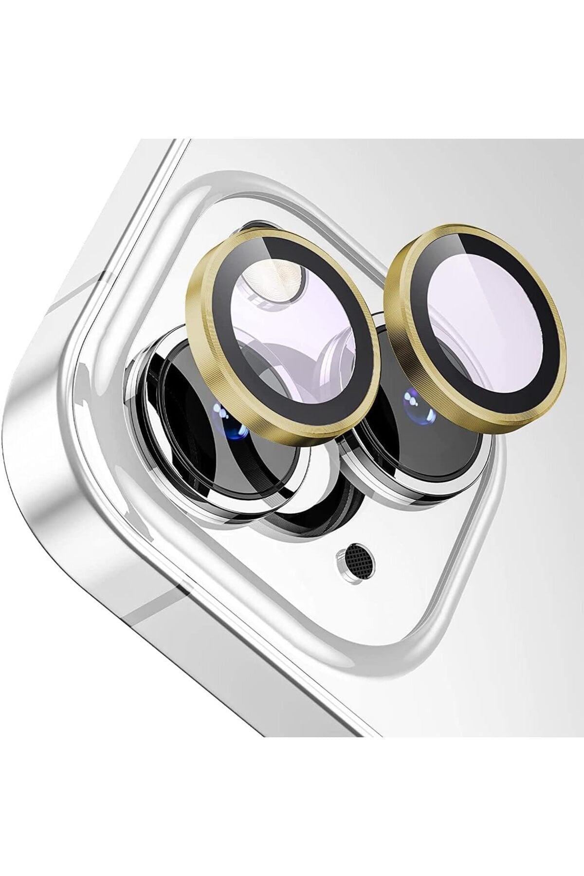 iPhone 15 Plus Sapphire Lens Koruyucu Gold