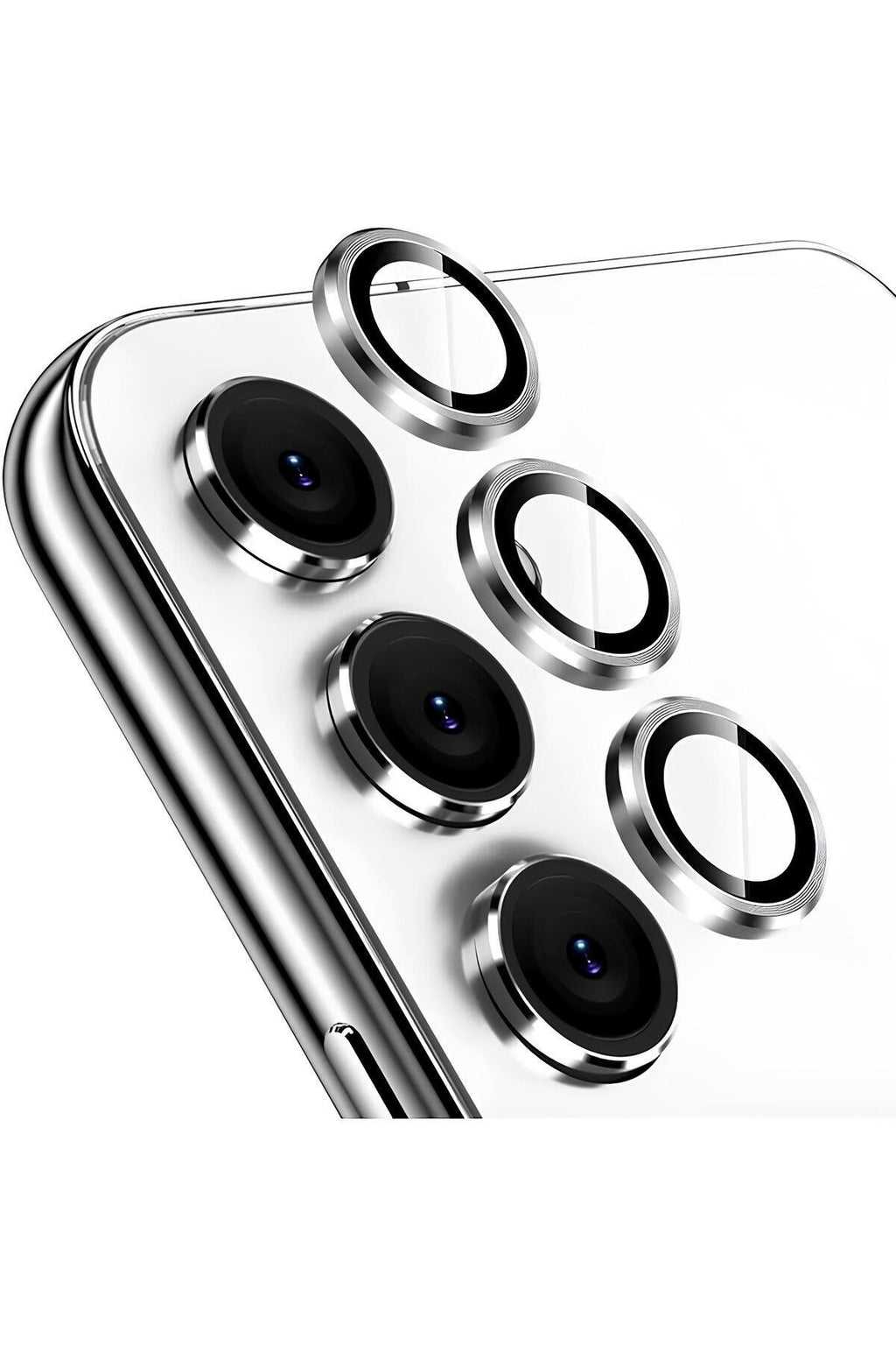 Samsung Galaxy A55 Metal Kamera Koruyucu Lens Gümüş