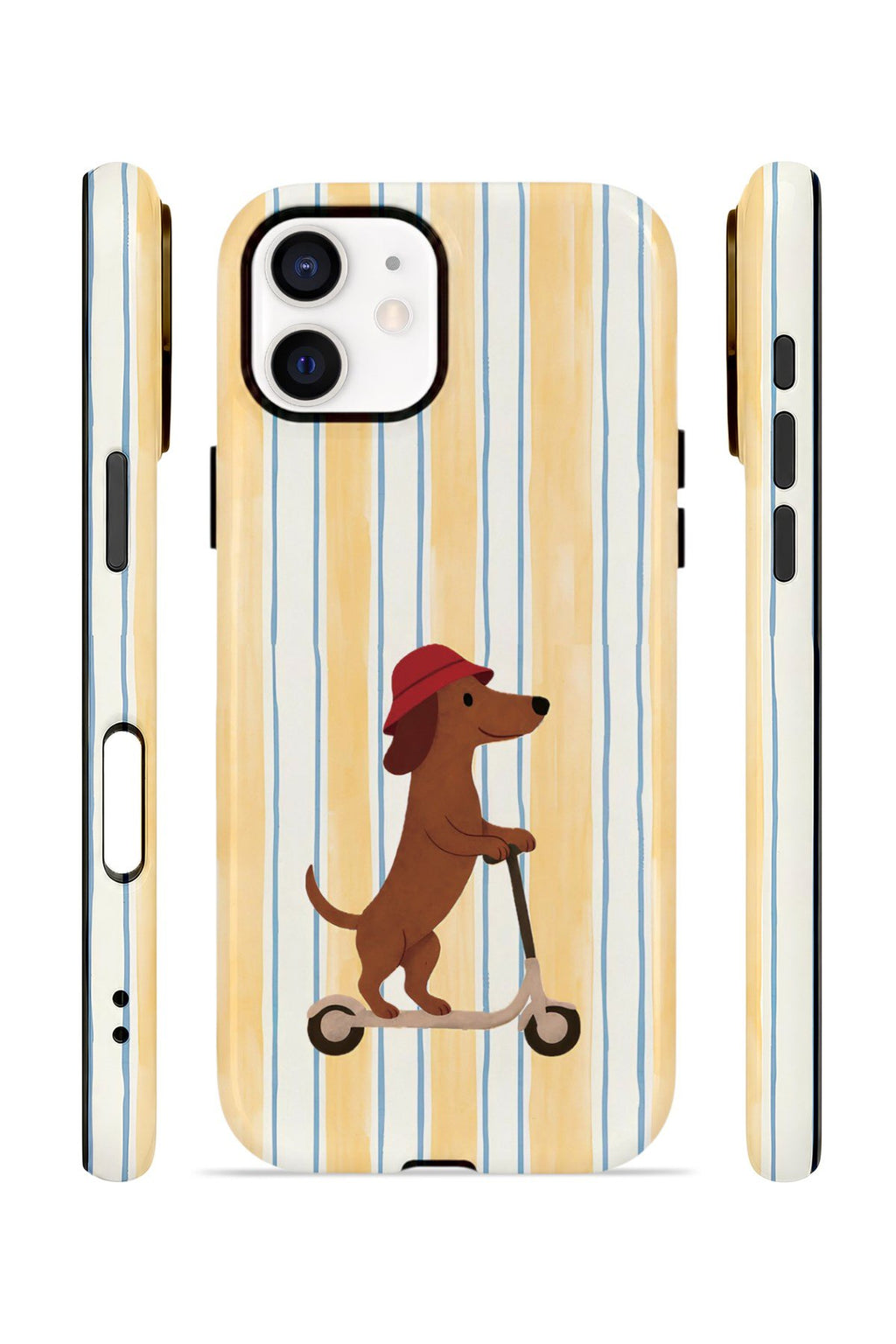 iPhone 12 Vorian Çift Katmanlı Kılıf Dachshund Riviera