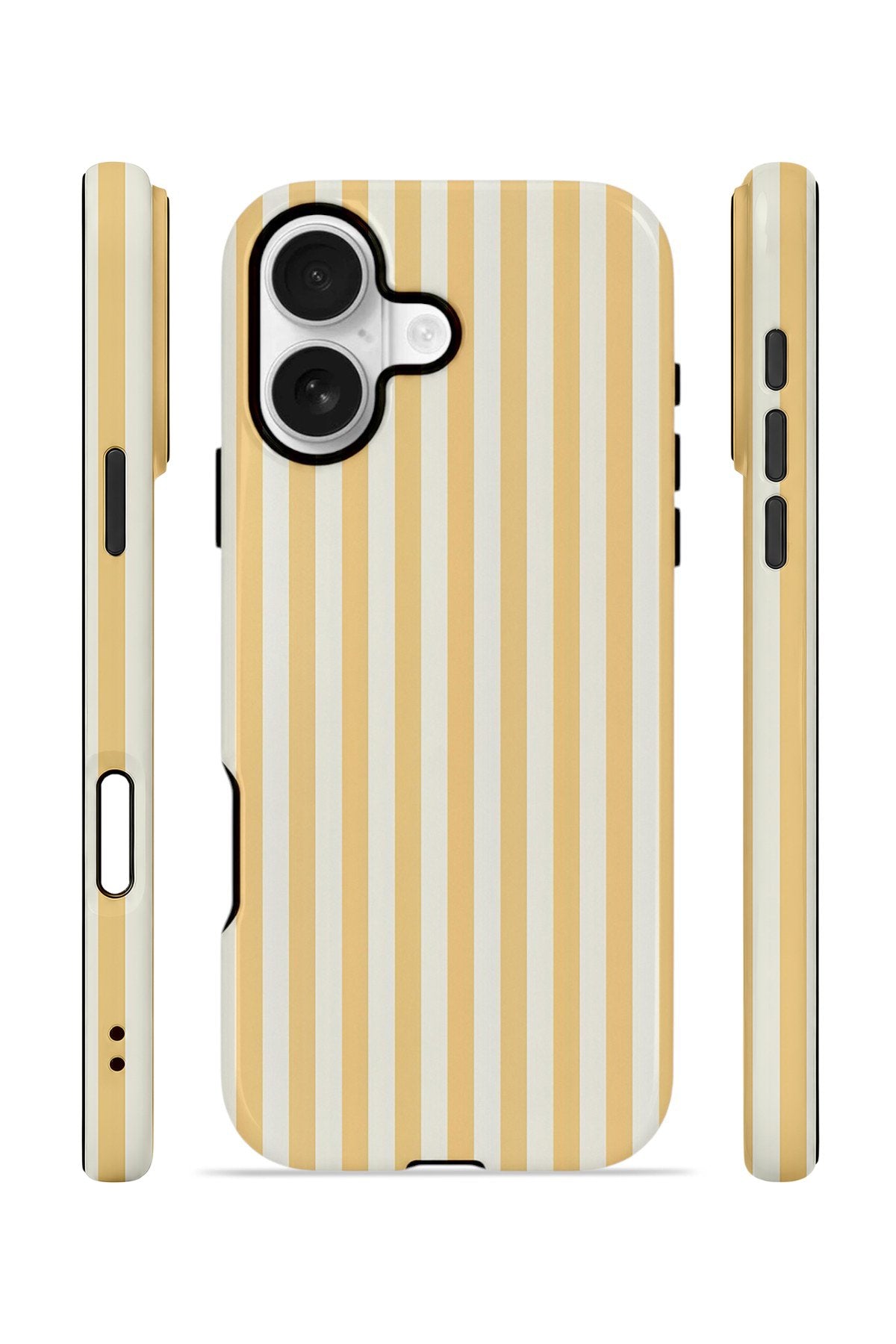 iPhone 17 Vorian Çift Katmanlı Kılıf Vanilla Pinstripe