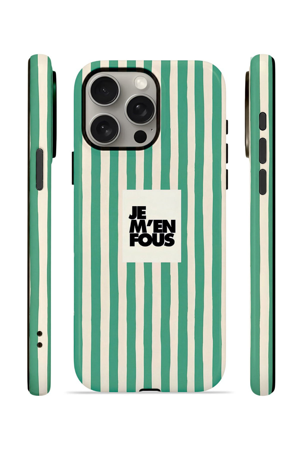 iPhone 15 Pro Vorian Çift Katmanlı Kılıf Je M En Fous Green
