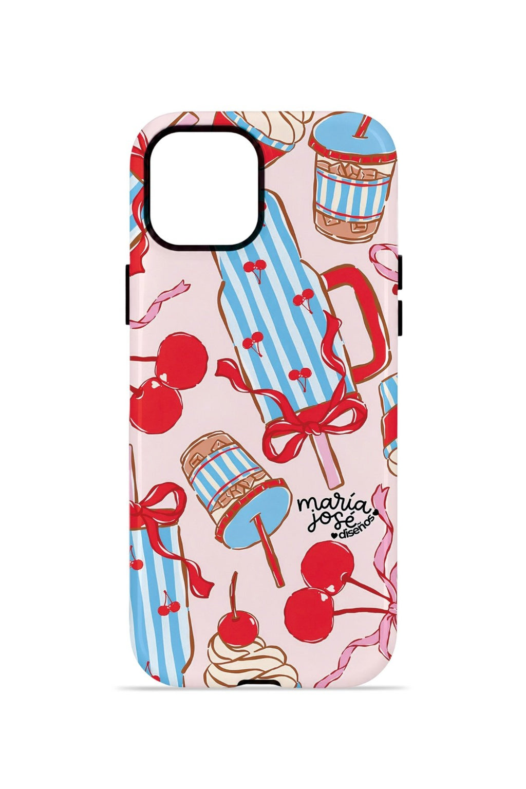 iPhone 14 Plus Vorian Çift Katmanlı Kılıf Dolce Cherry Picnic