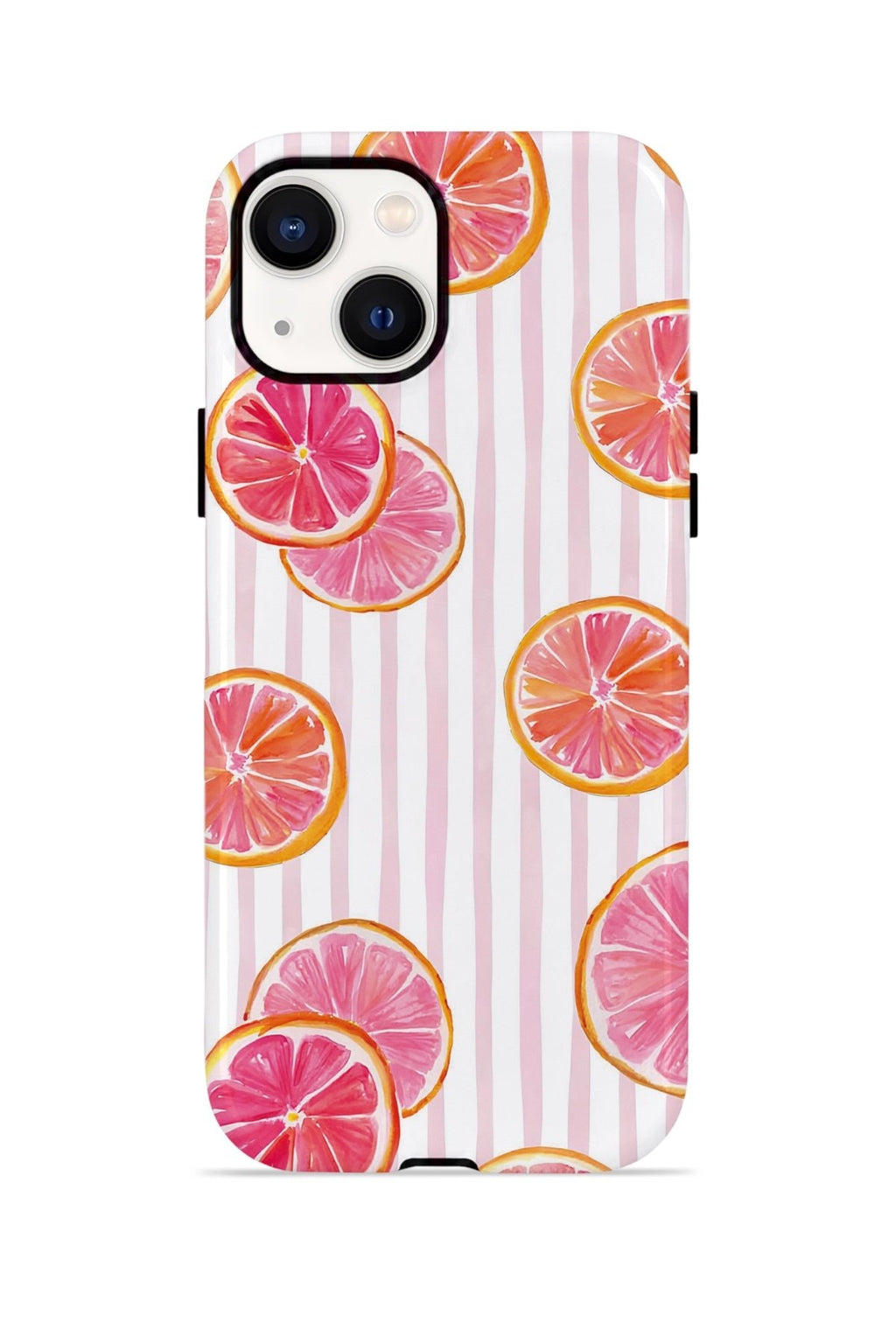 iPhone 15 Vorian Çift Katmanlı Kılıf Pink Grapefruit Garden