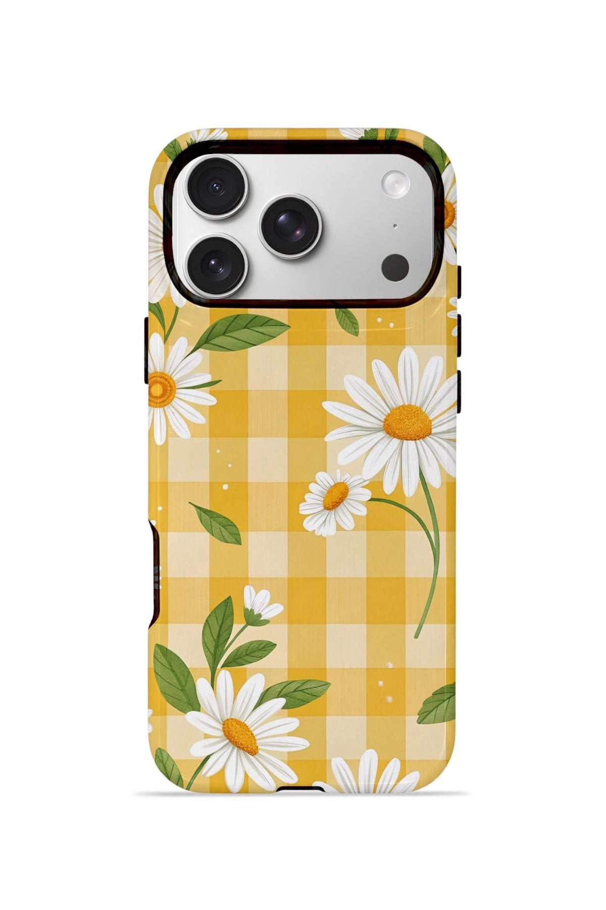 iPhone 17 Pro Vorian Çift Katmanlı Kılıf Daisy Picnic Gingham