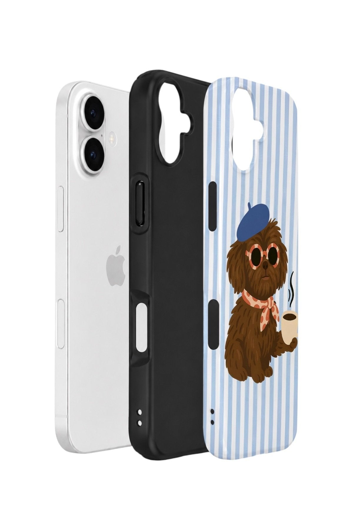 iPhone 17 Vorian Çift Katmanlı Kılıf Cafe Dog Riviera