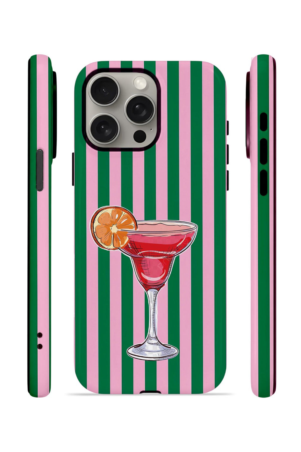 iPhone 15 Pro Max Vorian Çift Katmanlı Kılıf Pink Citrus Cocktail