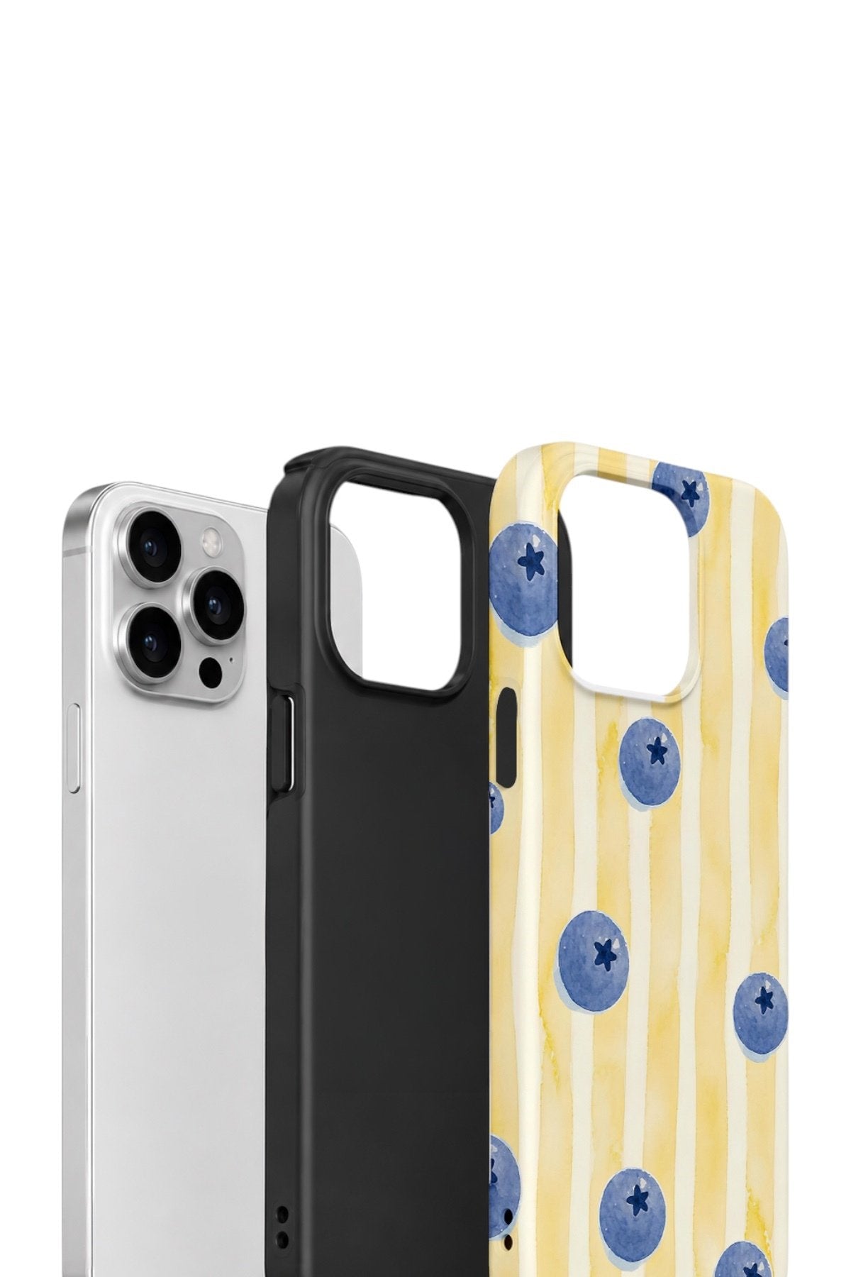 iPhone 14 Pro Vorian Çift Katmanlı Kılıf Blueberry Sun Stripe