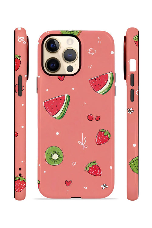 iPhone 13 Pro Max Vorian Çift Katmanlı Kılıf Summer Fruit Crush