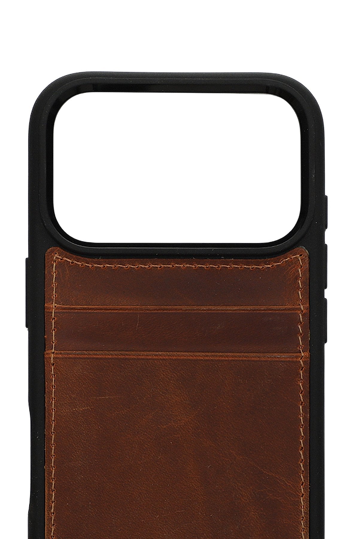 Vintage Wallet Kartlıklı Premium Deri Kılıf iPhone 17 Pro Eskitme Taba