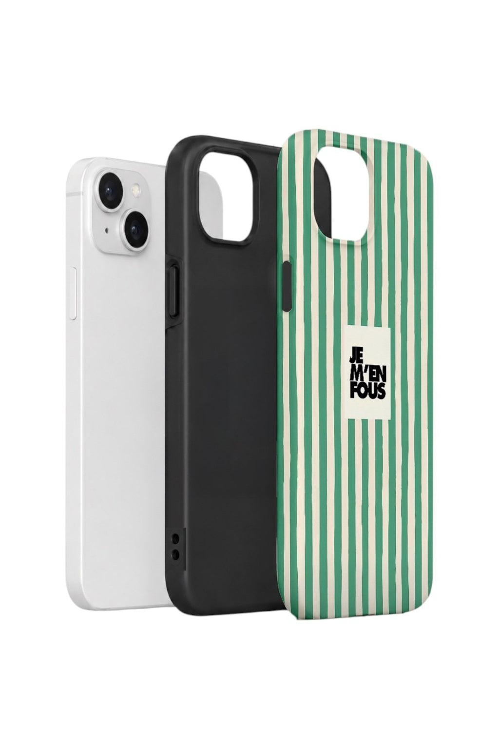 iPhone 15 Plus Vorian Çift Katmanlı Kılıf Je M En Fous Green