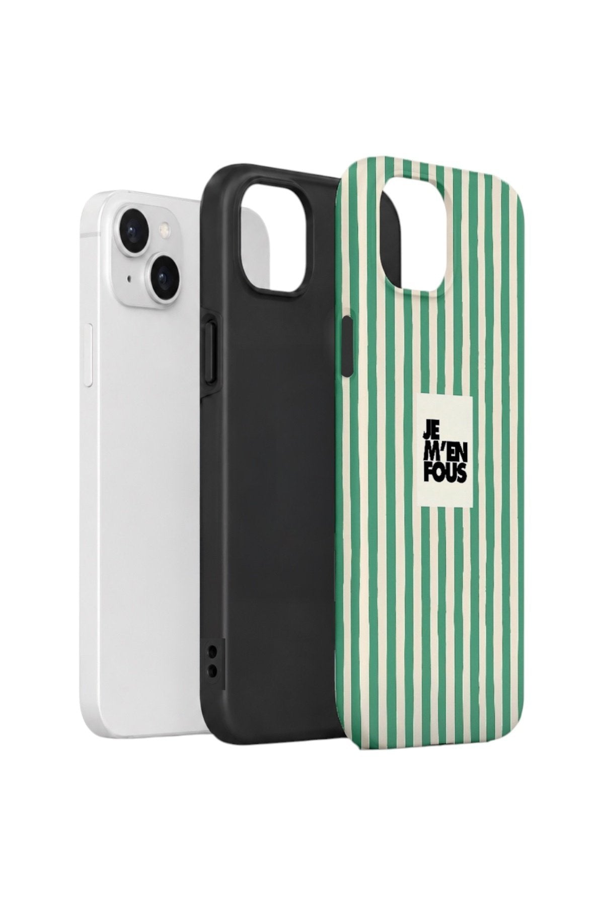 iPhone 15 Plus Vorian Çift Katmanlı Kılıf Je M En Fous Green
