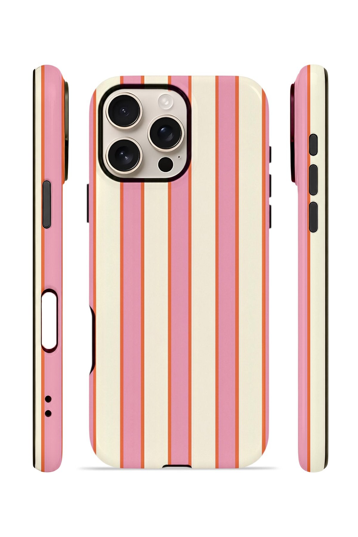 iPhone 16 Pro Vorian Çift Katmanlı Kılıf Sunset Candy Stripe