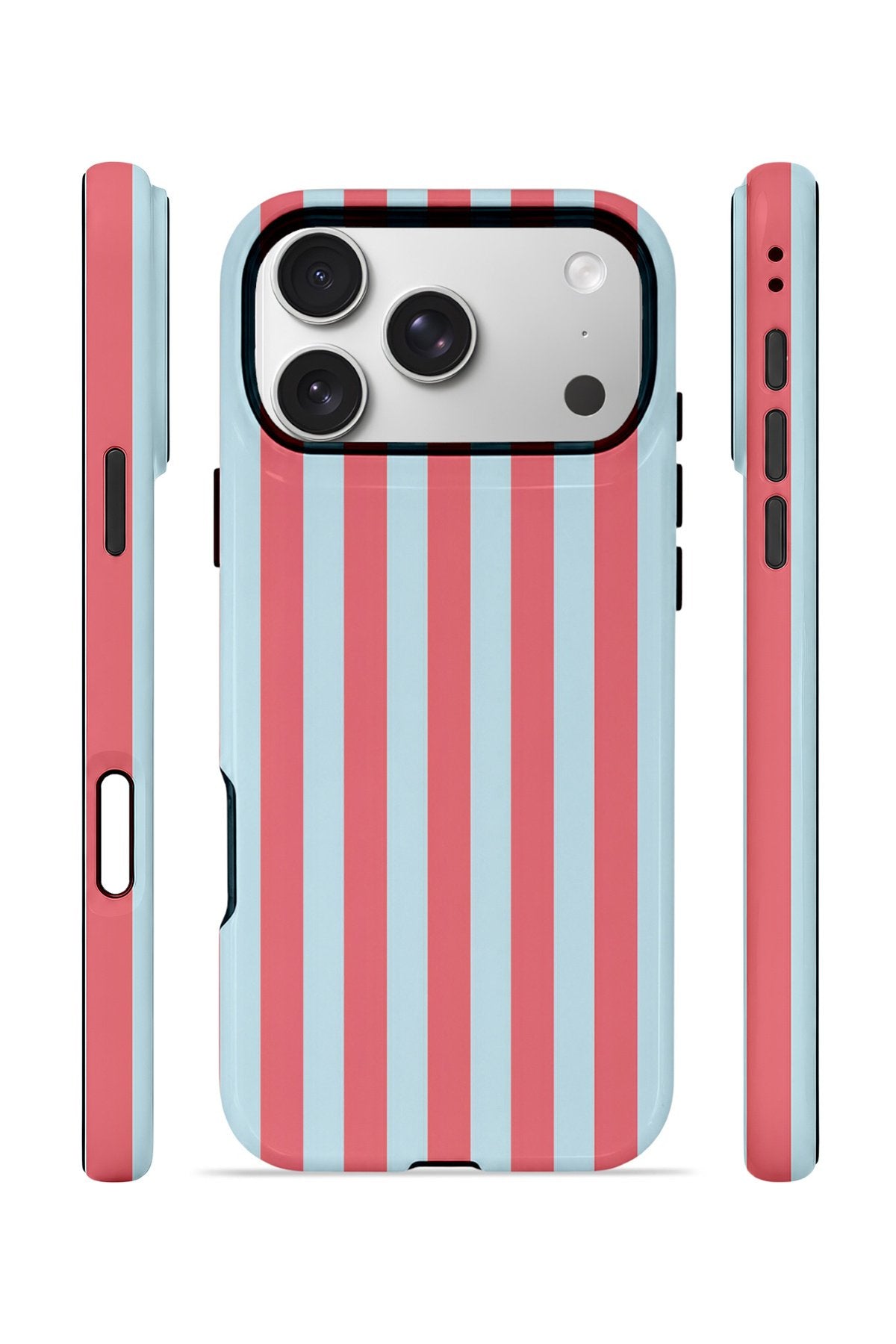 iPhone 17 Pro Max Vorian Çift Katmanlı MagSafe Kılıf Poolside Candy Stripe