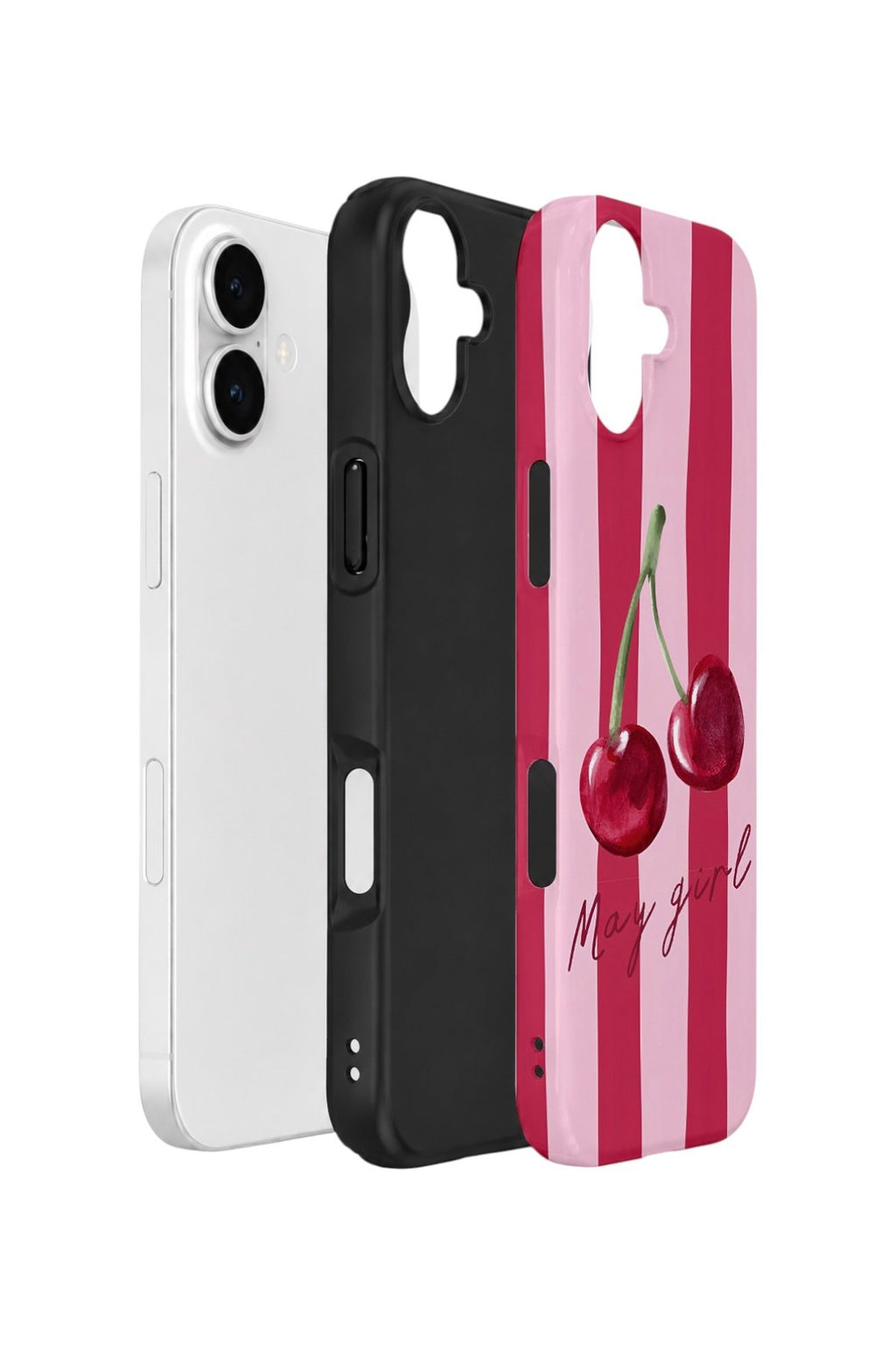 iPhone 16 Plus Vorian Çift Katmanlı Kılıf Cherry Girl