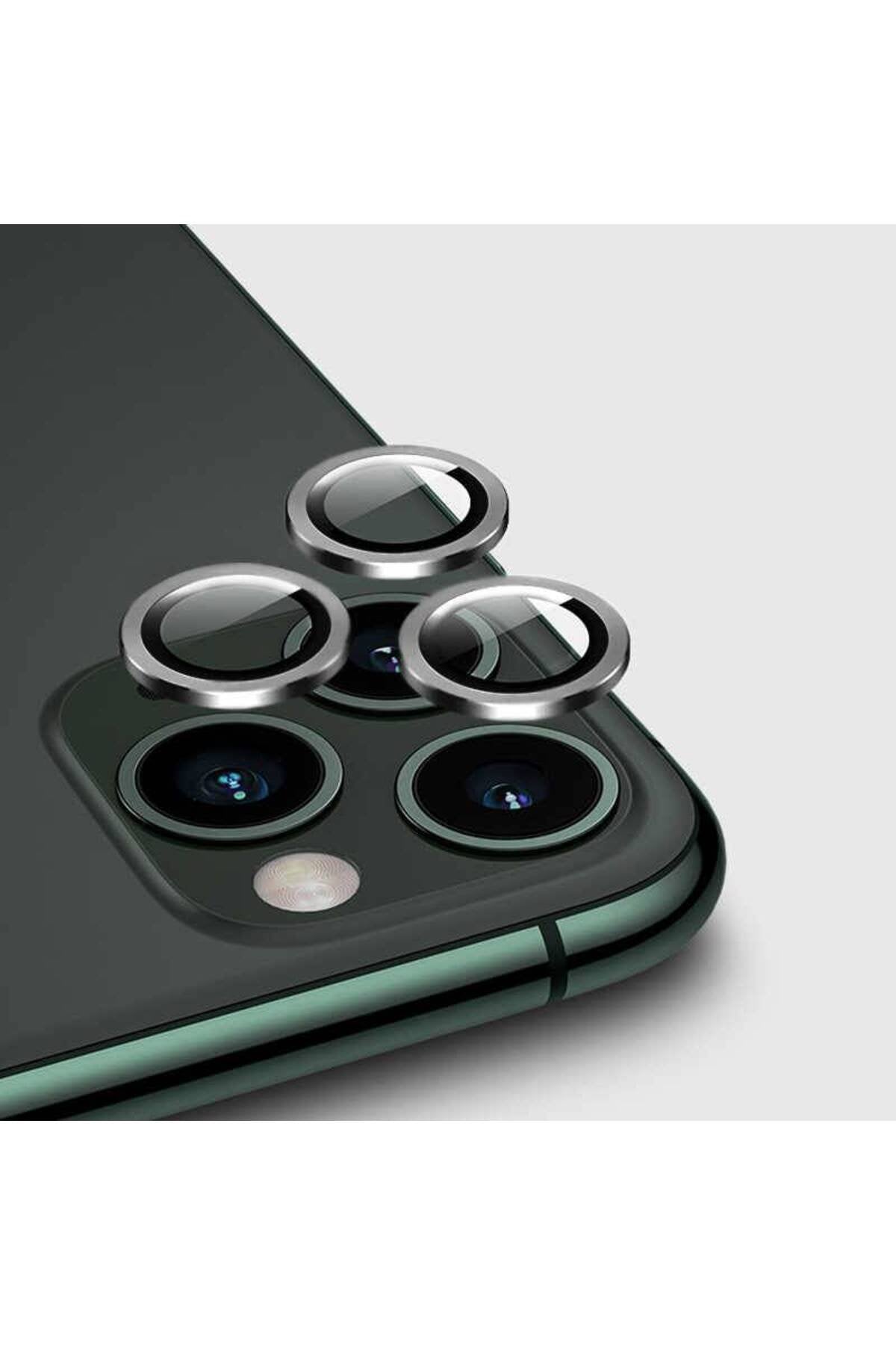 iPhone 13 6.1'' Metal Kamera Koruyucu Lens Gümüş