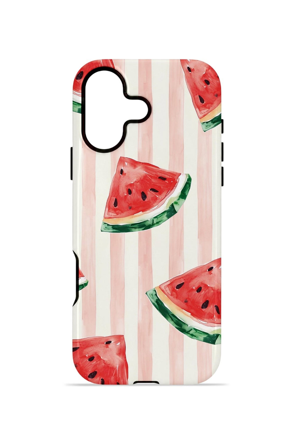 iPhone 16 Plus Vorian Çift Katmanlı MagSafe Kılıf Watermelon Blush Stripe