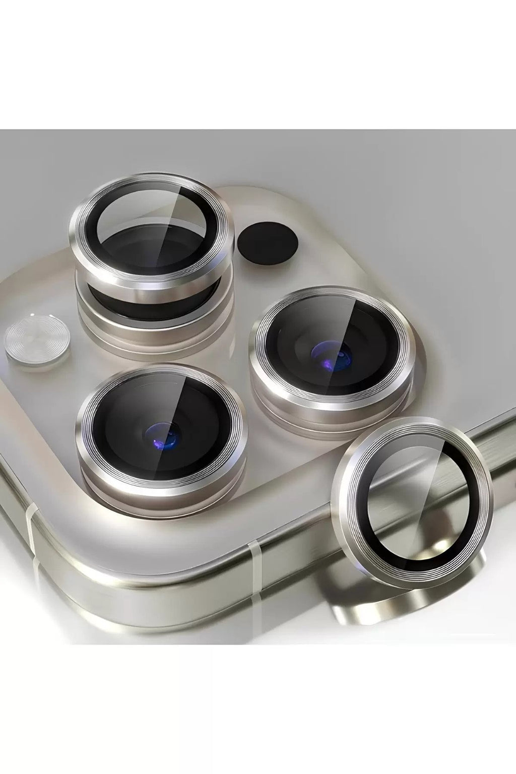 iPhone 16 Pro Max - Pro Metal Kamera Koruyucu Lens Titanyum