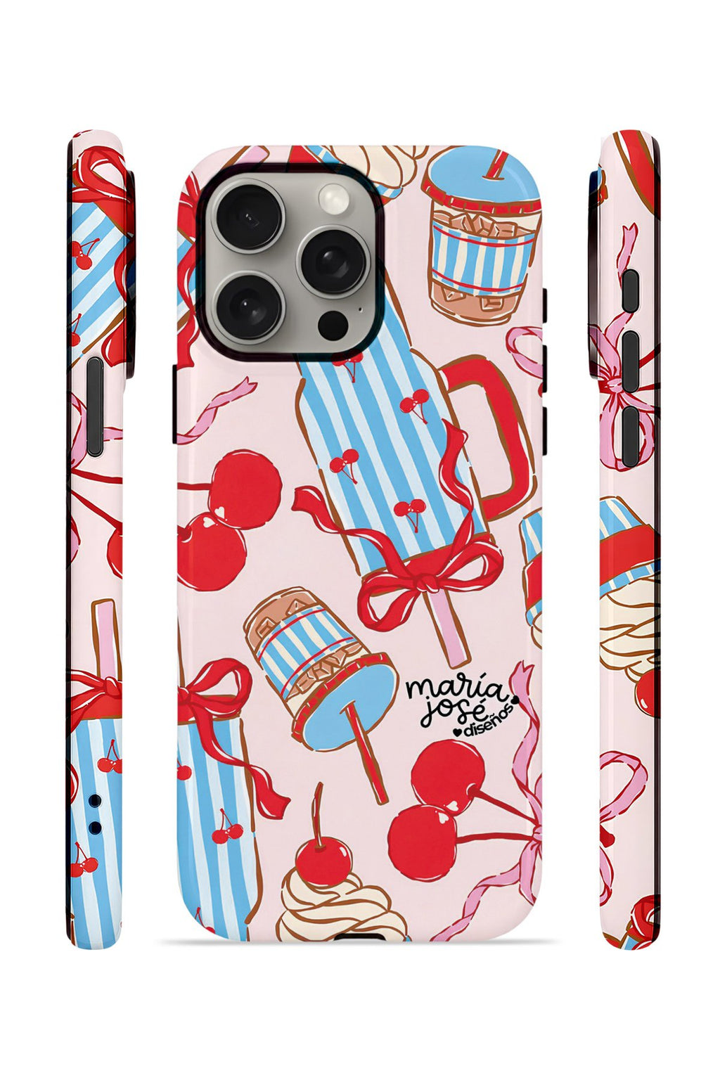 iPhone 15 Pro Vorian Çift Katmanlı Kılıf Dolce Cherry Picnic