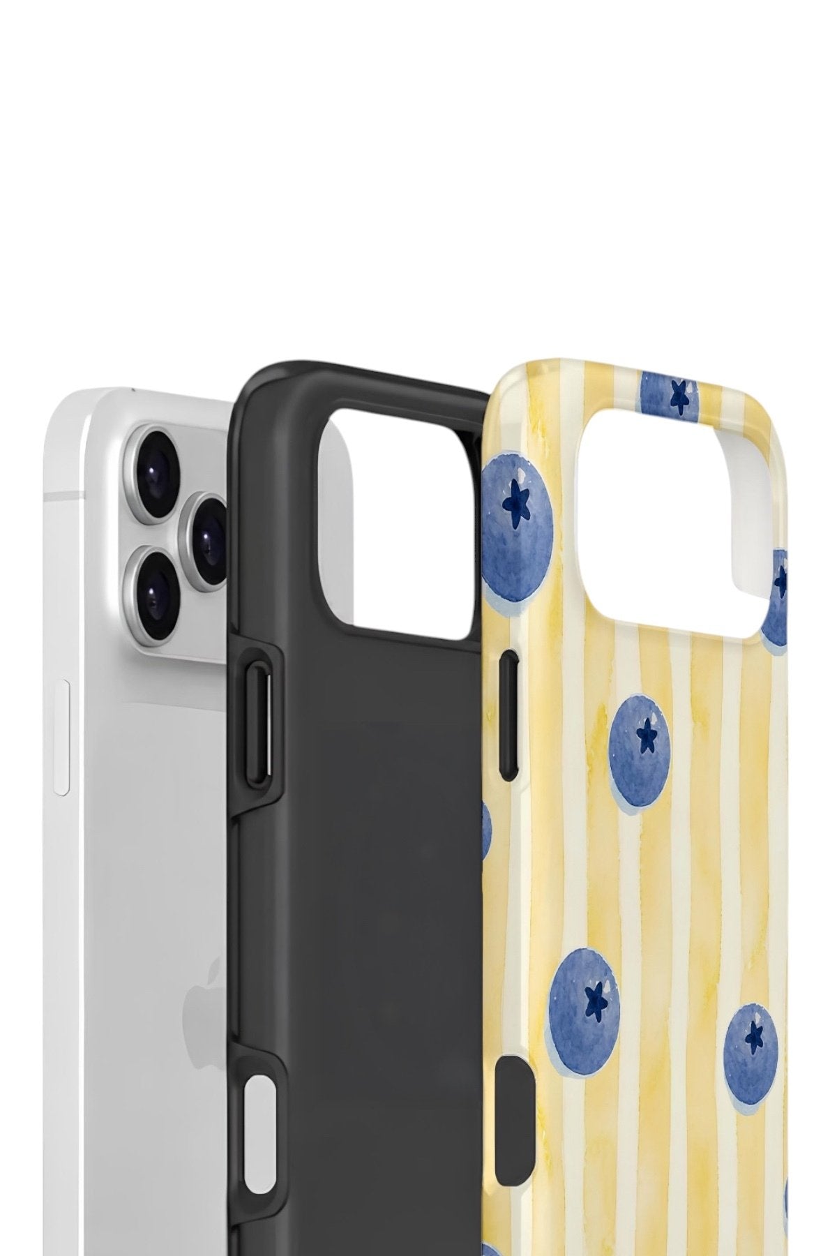 iPhone 17 Pro Max Vorian Çift Katmanlı Kılıf Blueberry Sun Stripe