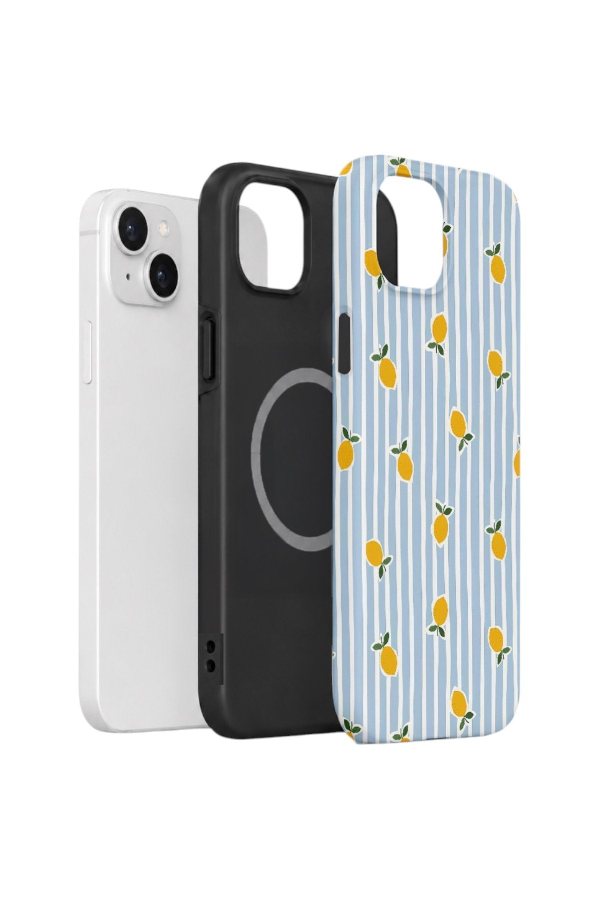 iPhone 15 Vorian Çift Katmanlı MagSafe Kılıf Tiny Lemon Rain