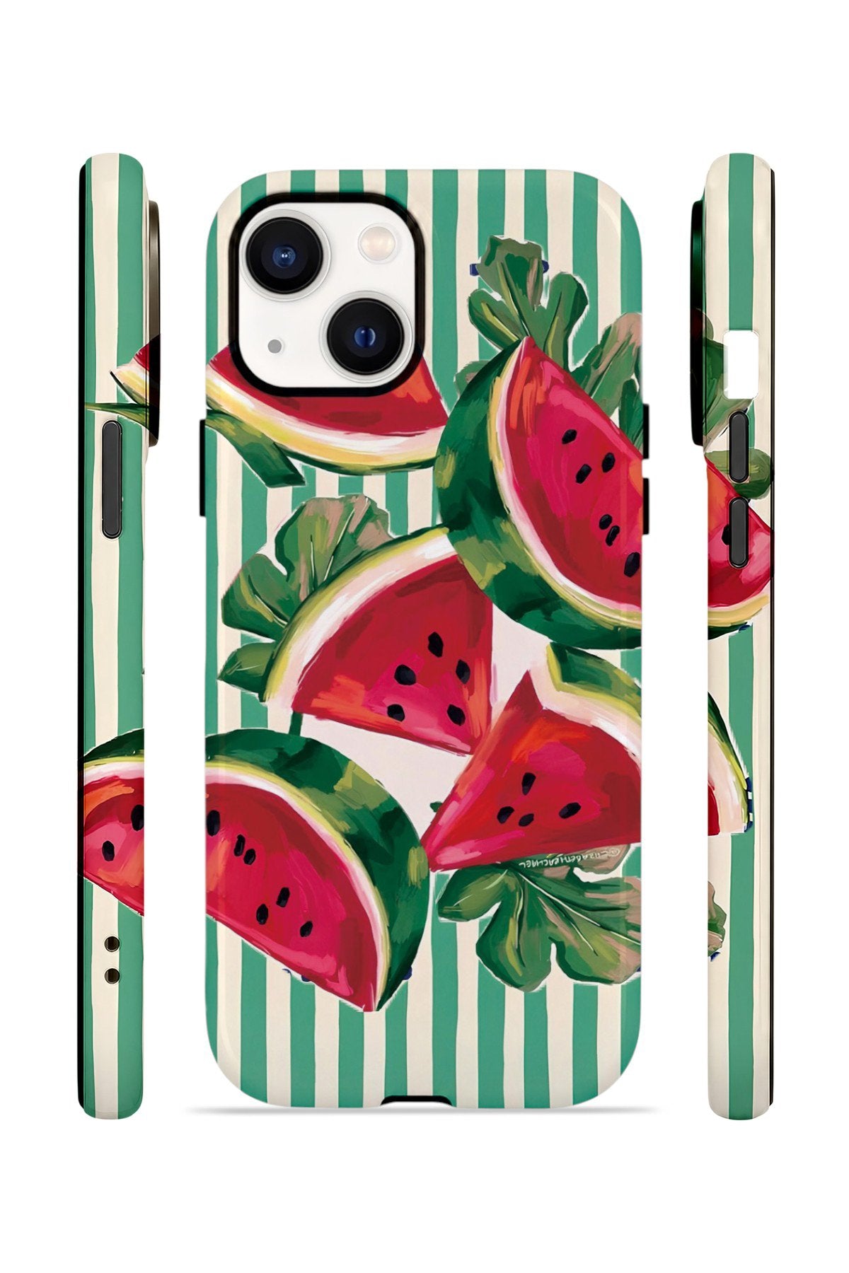 iPhone 14 Vorian Çift Katmanlı Kılıf Watermelon Cabana