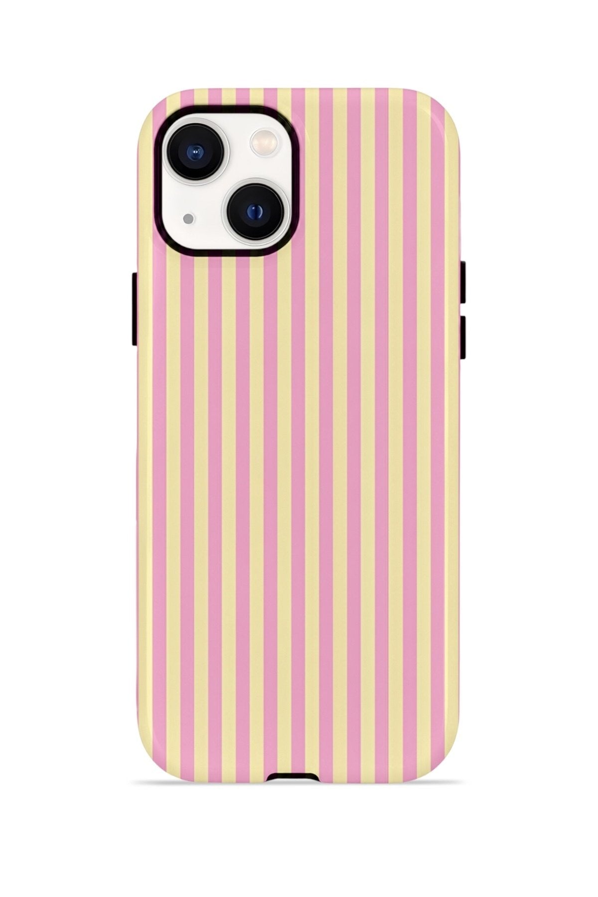iPhone 15 Plus Vorian Çift Katmanlı Kılıf Lemon Candy Pinstripe