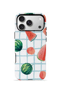 iPhone 17 Pro Vorian Çift Katmanlı Kılıf Watermelon Grid