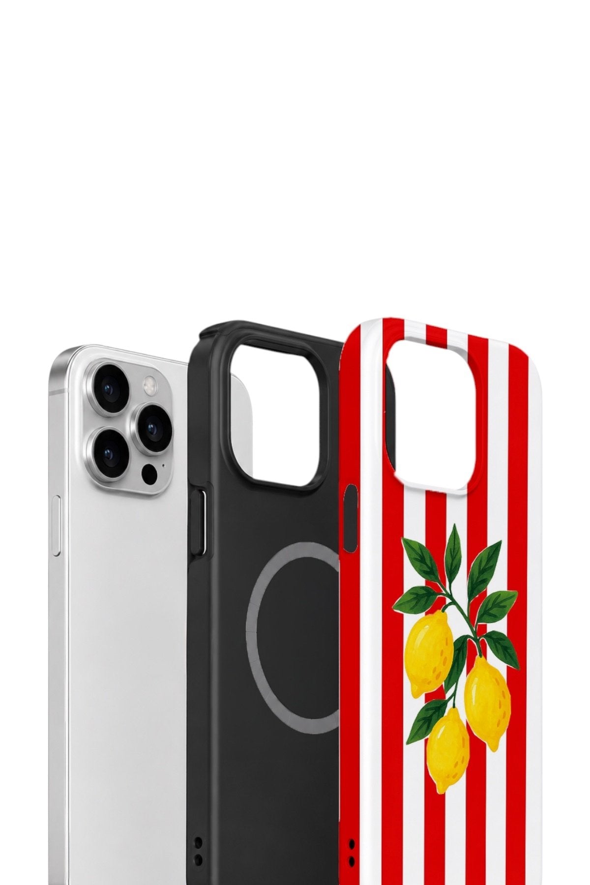iPhone 15 Pro Max Vorian Çift Katmanlı MagSafe Kılıf Lemon Parade Red