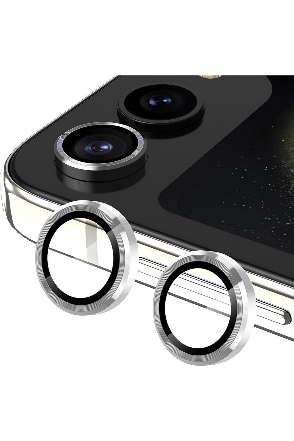 Samsung Galaxy Z Flip 6 Metal Kamera Koruyucu Lens Gümüş