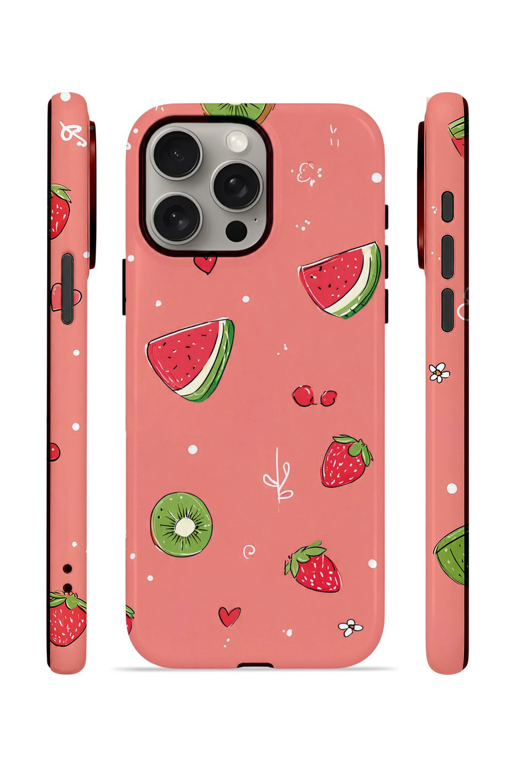 iPhone 15 Pro Vorian Çift Katmanlı Kılıf Summer Fruit Crush