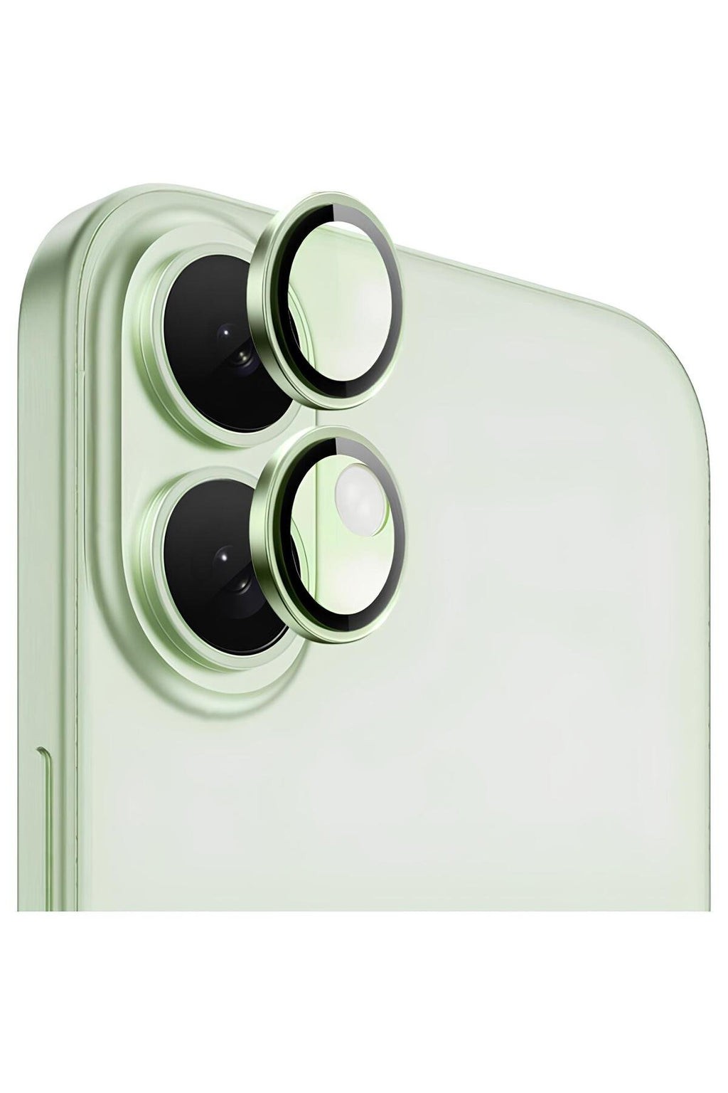 iPhone 16 - 16 Plus Metal Kamera Koruyucu Lens Yeşil