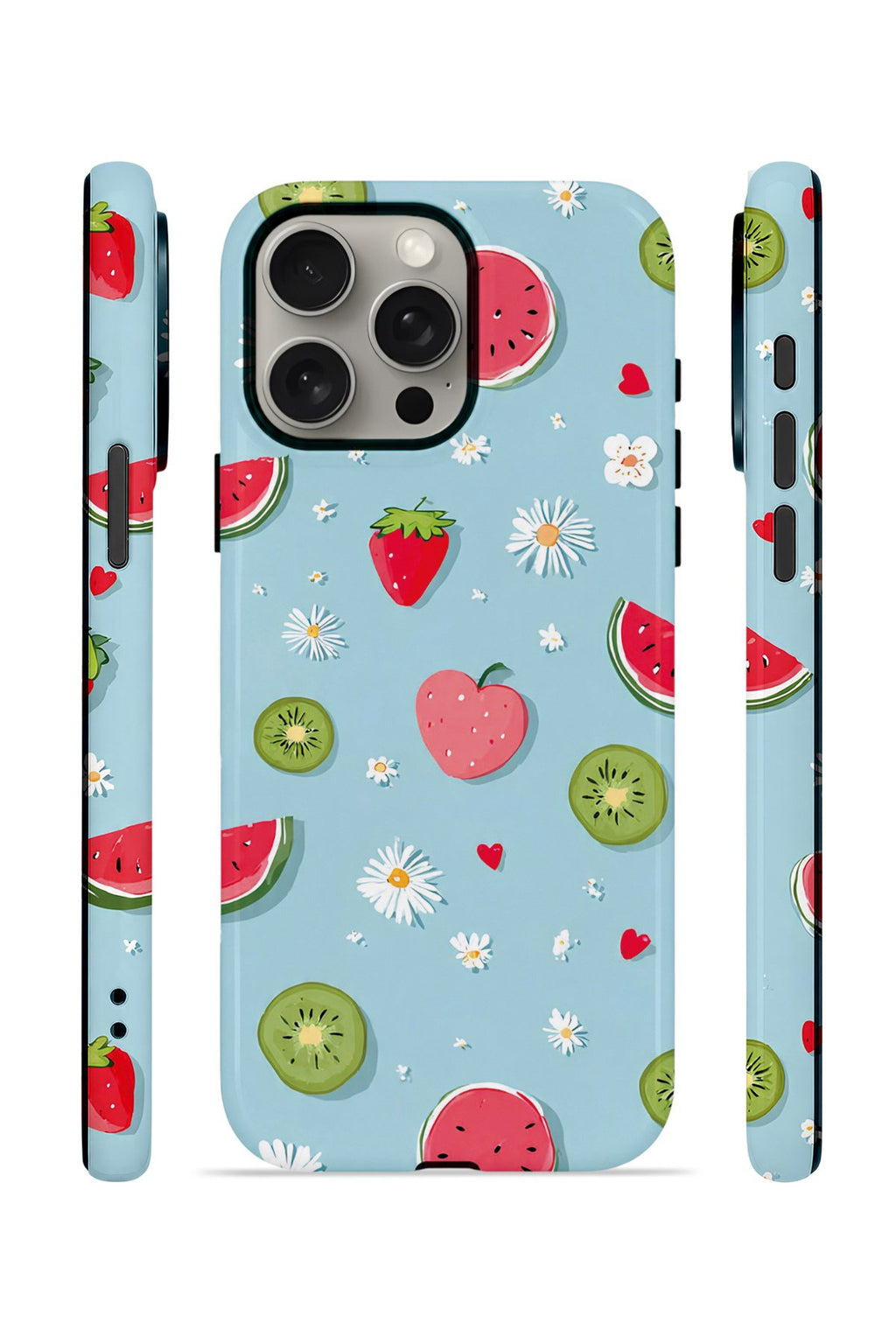 iPhone 15 Pro Max Vorian Çift Katmanlı Kılıf Fruit Confetti Sky