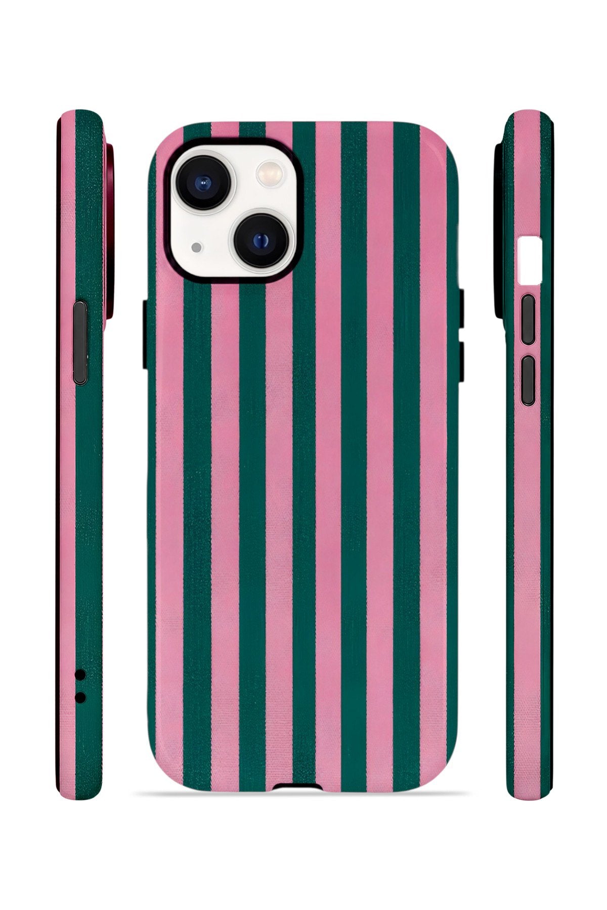 iPhone 14 Plus Vorian Çift Katmanlı Kılıf Pink Navy Cabana