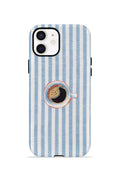 iPhone 11 Vorian Çift Katmanlı MagSafe Kılıf Morning Coffee Stripe