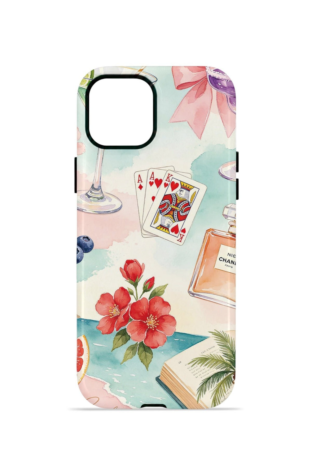 iPhone 13 Vorian Çift Katmanlı Kılıf Mediterranean Holiday Collage