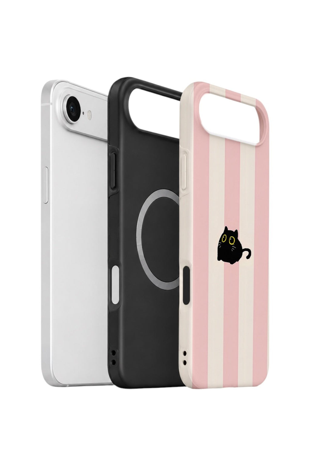 iPhone 17 Air Vorian Çift Katmanlı MagSafe Kılıf Midnight Cat Stripe